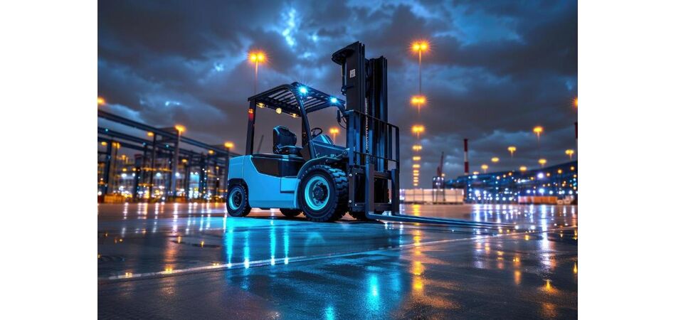 Ηλεκτρικό περονοφόρο με μπαταρία lithium-ion σε χώρο logistics